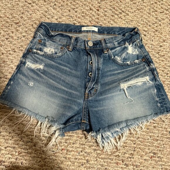 MOUSSY VINTAGE Sunnyvale High-Rise Cut-Off Denim Shorts- Size 26 - Picture 6 of 13